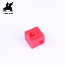 Chaussettes en Silicone Chauffe-Bloc Silicone couverture D'isolation En Silicone manchon D'extrémité Chaude 2 pièces pour ours Volant ghost3/4/4 s 3D imprimante(China)