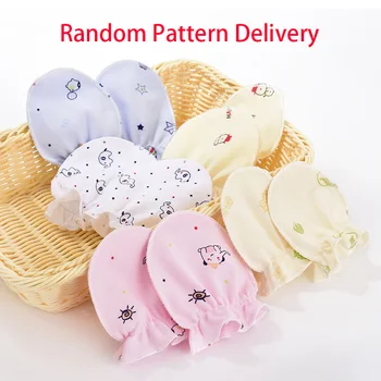 

Baby Glove Mittens Cartoon Pattern Anti-grasping Gloves Newborn Protection Face Cotton Anti Scratching Gloves Kids