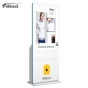 

32 slots 5000 mah android ios os shared power bank with 43 inch lcd display screen