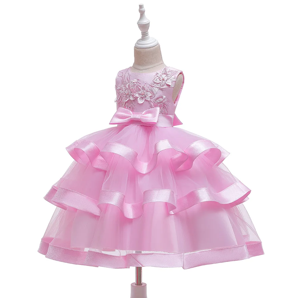 Платье для девочек; летнее платье-пачка для свадьбы, дня рождения; платья для девочек; Детский костюм; новогодняя Детская одежда; платье принцессы с цветочным рисунком