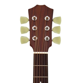 

6 Pcs Guitar Tuning Peg Button Machine Head Buttons Knob Replacement Part for Guitar Black