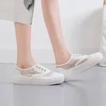 New Style Summer Canvas Shoes Low Top Slanted Heel Lightweight Breathable Work Shoes Beauty Salon Hospital Clubhouse Nurse Shoes
