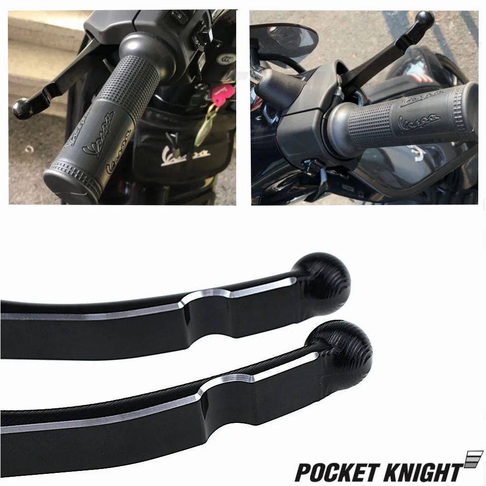 CNC Алюминиевые черные полосы мотоциклов тормозной рычаг сцепления для Vespa Granturismo 125/200 GTS 125/250 S125/150/300 Super