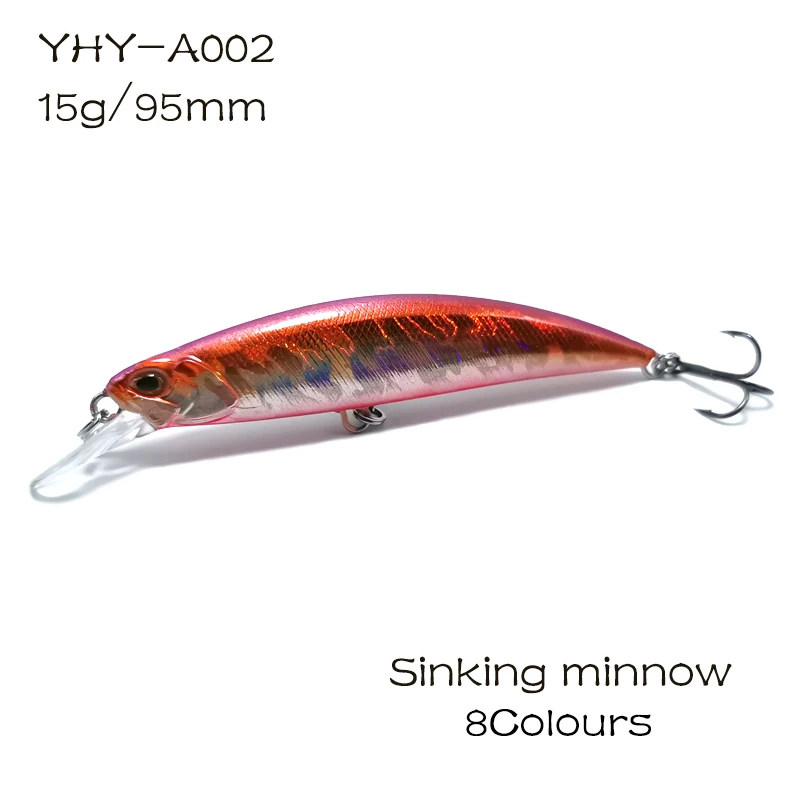 

95mm 15g Fishing Lures Sinking Minnow Simulation Sea Fishing Hard Bait