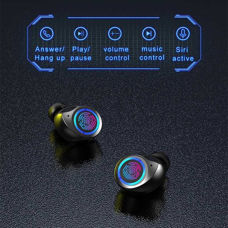 Новинка TW80 беспроводные наушники Bluetooth 5,0 наушники бас HiFi Steroe наушники TWS мини наушники с микрофоном светодиодный дисплей зарядка
