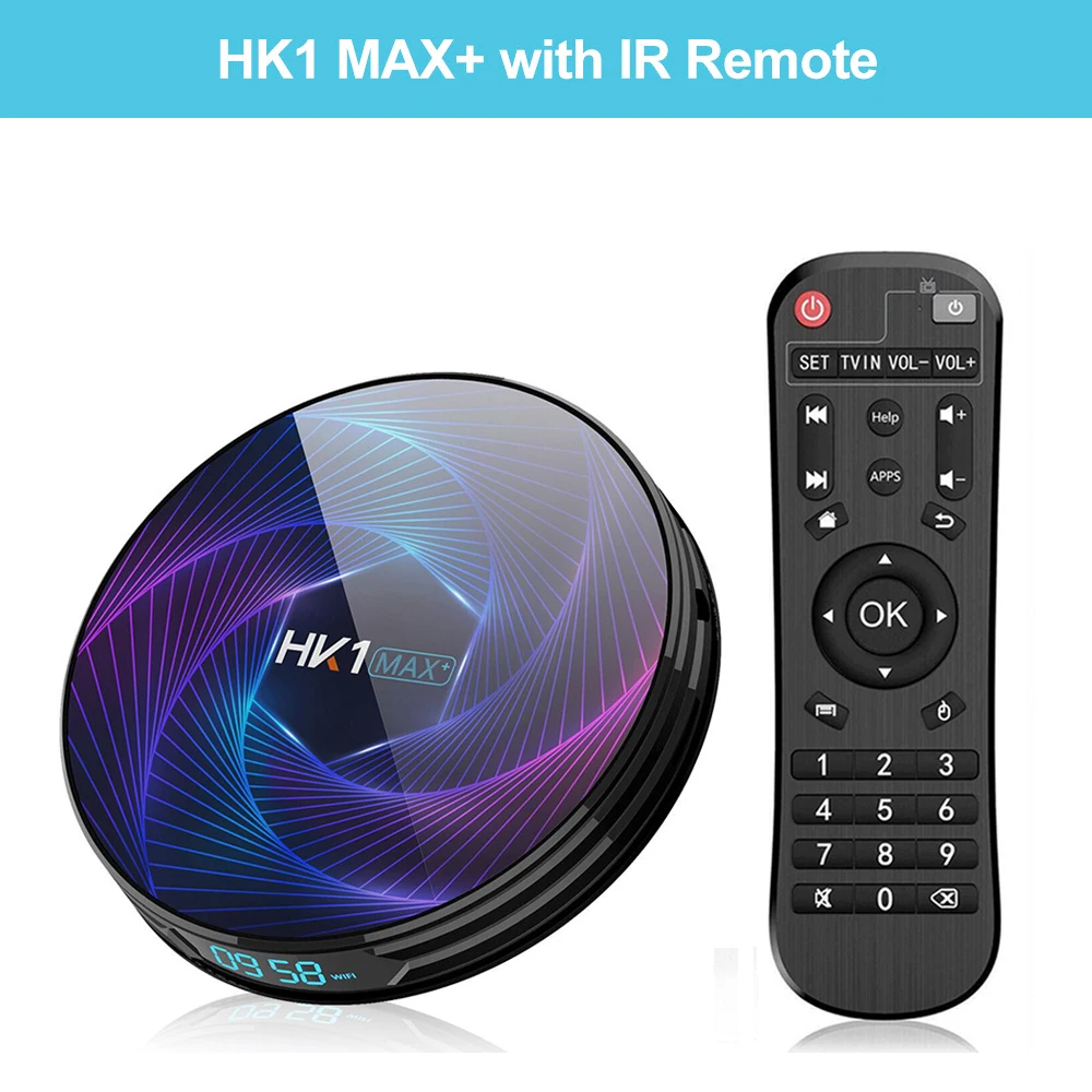 RK3368 PRO Android 9.0 TV Box 4GB RAM 128GB ROM HK1 MAX Plus Octa Core 8G/32G/64G Smart Set Top Box Google Play Netflix Youtube