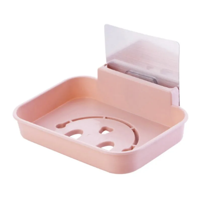 Pink Пластиковый Чехол для мыла, чехол для хранения мыла, коробка для ванной комнаты, Настенная Подставка для хранения - Цвет: Pink