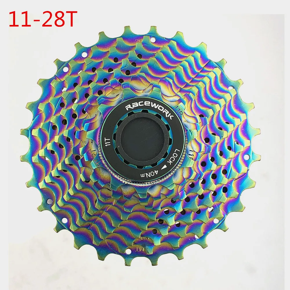 11 скоростей 11-28T 11-32T дорожный велосипед кассета 11 скоростей Золото Серебро совместимый для sram - Цвет: 11-28T Rainbow