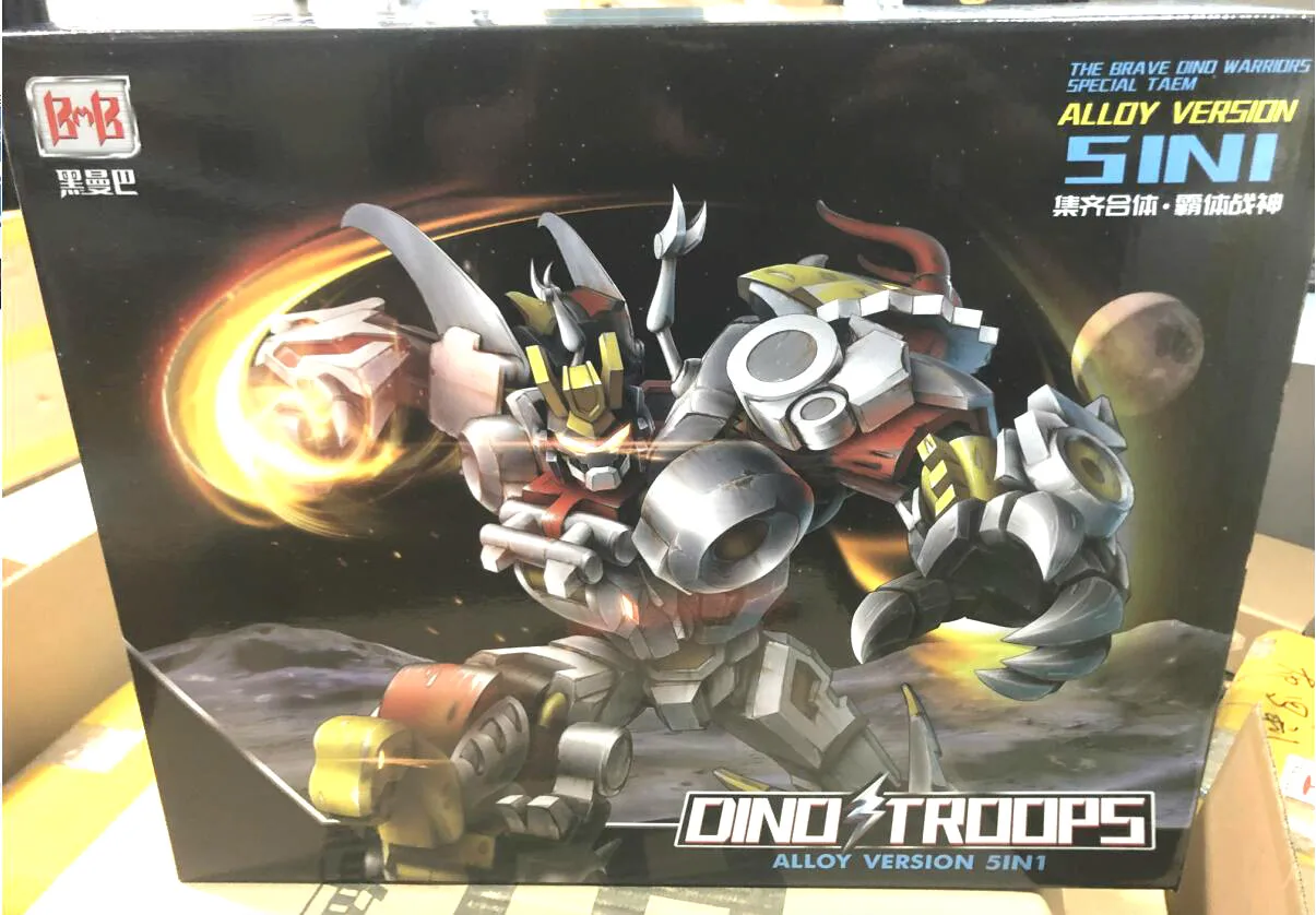 Лучшая цена BMB Black Mamba трансформер Dinoking Volcanicus Гримлок шлак Snarl dinobot 5 в 1 экшн фигурка