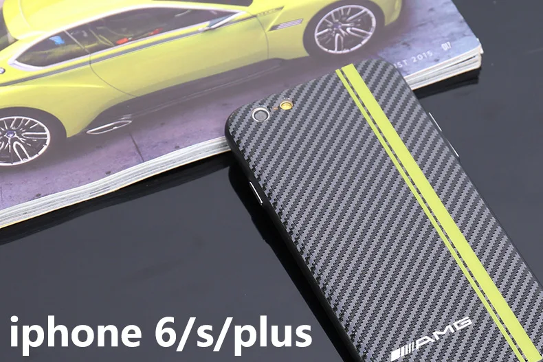 Чехол из ТПУ+ поликарбоната с логотипом гоночного автомобиля для Iphone11 pro Max 6s 7 8 Plus, зеркальный чехол из углеродного волокна для IPhone X XS Max XR