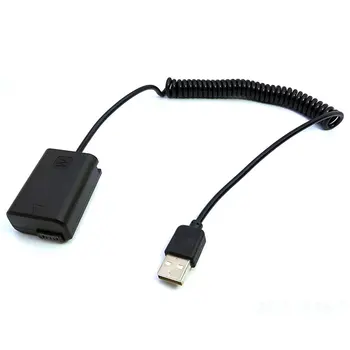 

5V 2A-4A AC-PW20 NP-FW50 USB Spring Cable Adapter for Sony Camera Alpha NEX F3 5R 5T 3N 5N A33 A37 A55 A5000 A6000 A6300 A6500