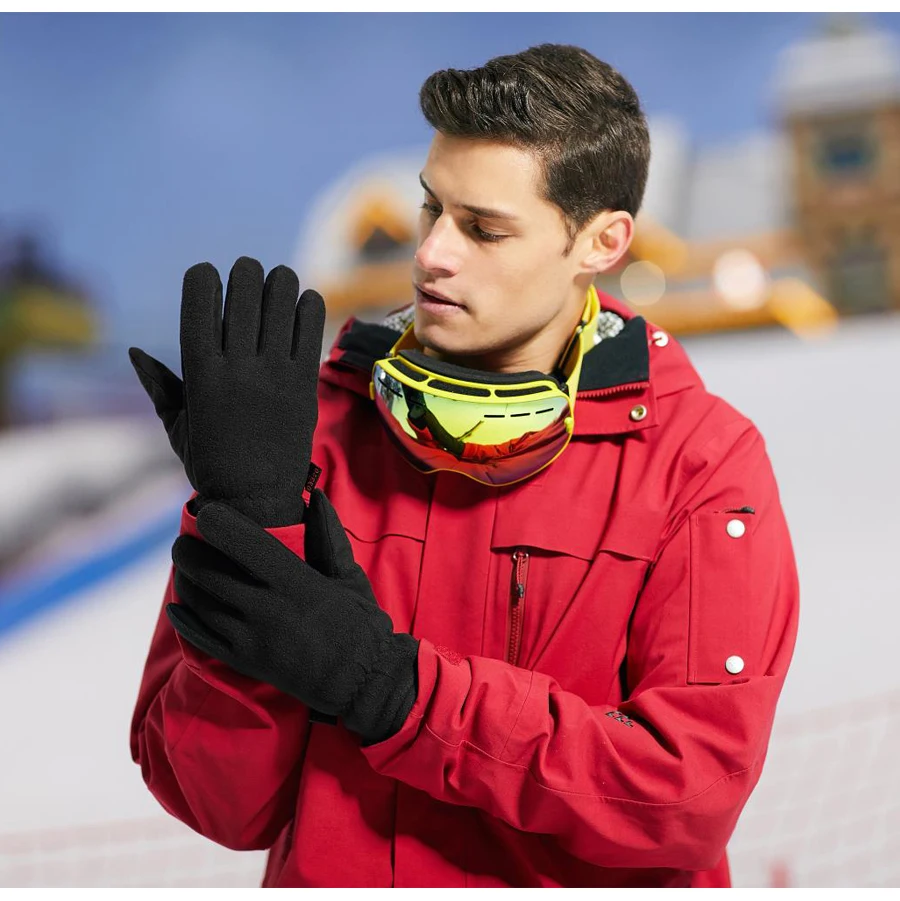 OZERO Winter Men Women Gloves TouchScreen Waterproof Windproof Gloves Outdoor Sports Warm Cycling Snow Ski Gloves Full Finger