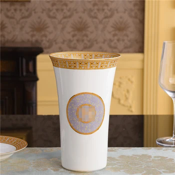 

European Bone China Vase Decoration Home Big Vase Table Shelf Room Decorative Flower Vase Pot Luxury Porcelain Vases For Flowers