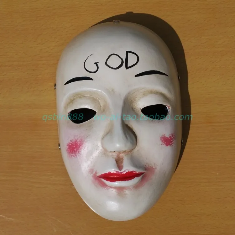 

Halloween Horror Mask Classic Human Clear Plan God Cross Smiley Extinction Game Character COS
