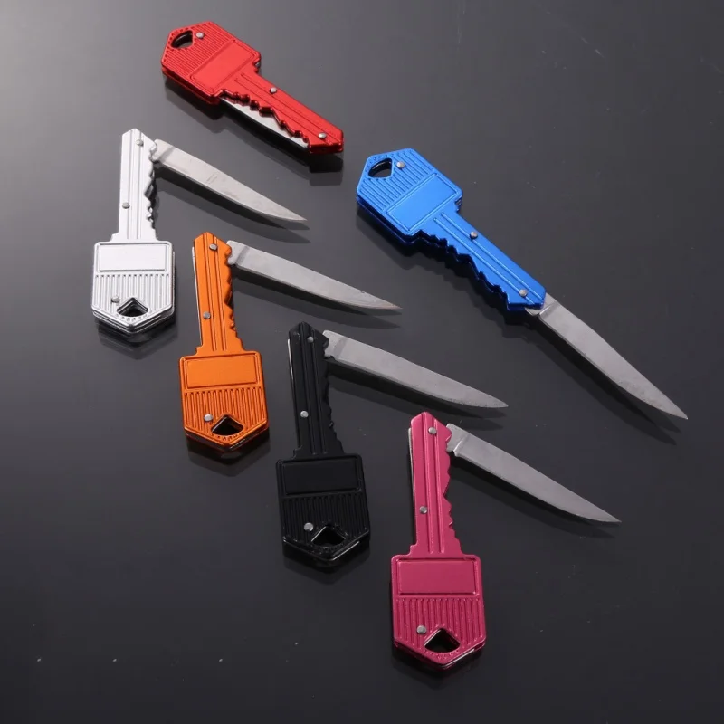 

Mini Key Knife Letter Camp Outdoor Keyring Ring Keychain Fold Open Opener Pocket Package Survive gadget Multi Tool Blade Box kit