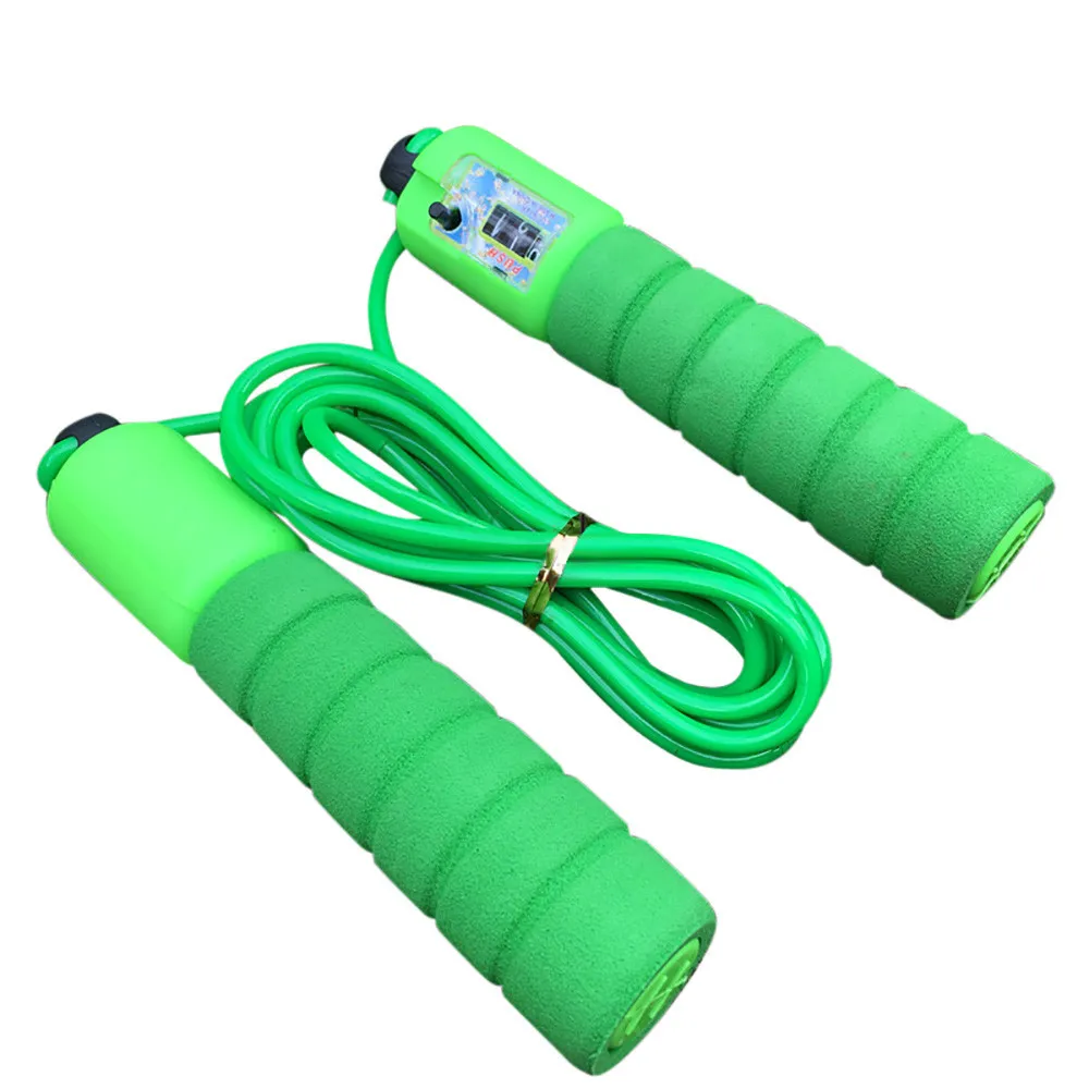Скакалка для детей, скакалка, скакалка, регулируемая длина, автоматический подсчет, профессиональное оборудование для фитнеса, скакалки - Цвет: Green