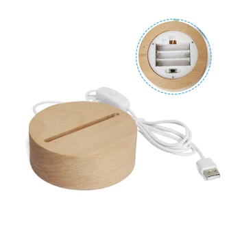 

3D Night Led Light Lamp Base LED Lamp Bases Replacement Base for 3D Illusion Night Light with Switch