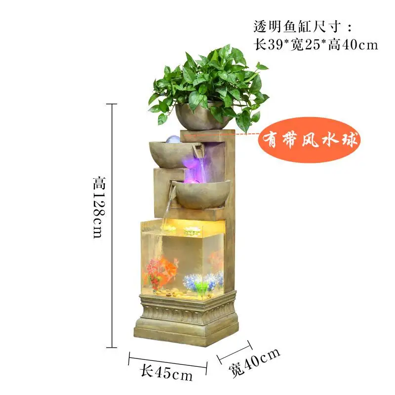 Европейский стиль, фонтан для воды, креативный дом, гостиная, рокерия, распыление, увлажнение, аквариум, украшения для дома - Цвет: L