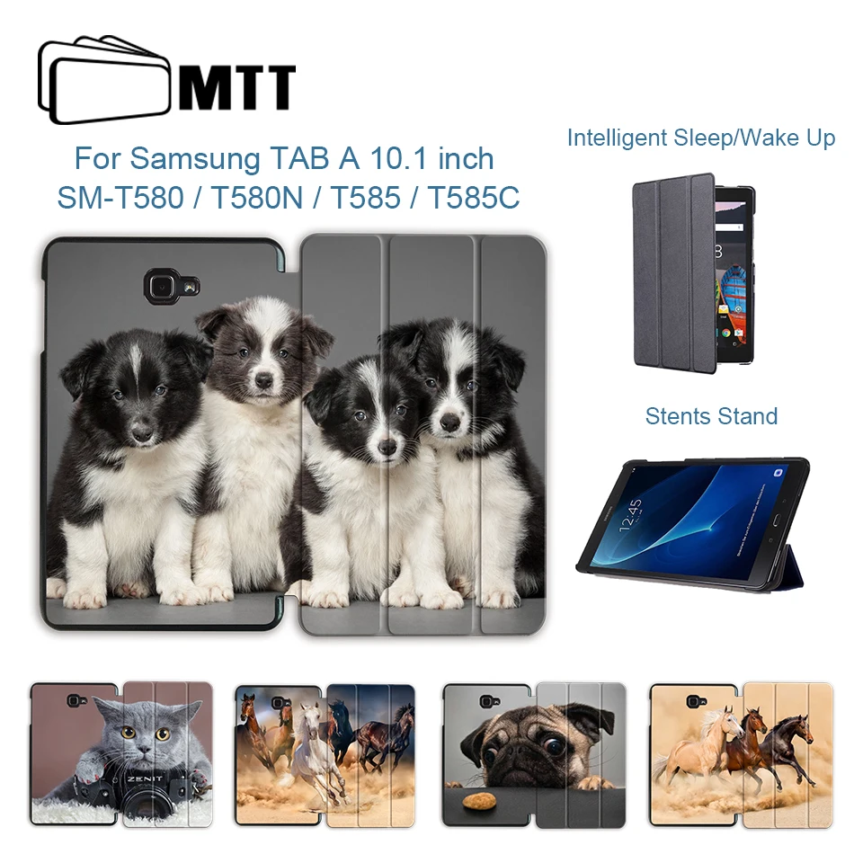 MTT чехол для планшета для samsung Galaxy Tab A a6 10,1 T585 T580 SM-T580 T580N из искусственной кожи с Откидывающейся Крышкой и подставкой