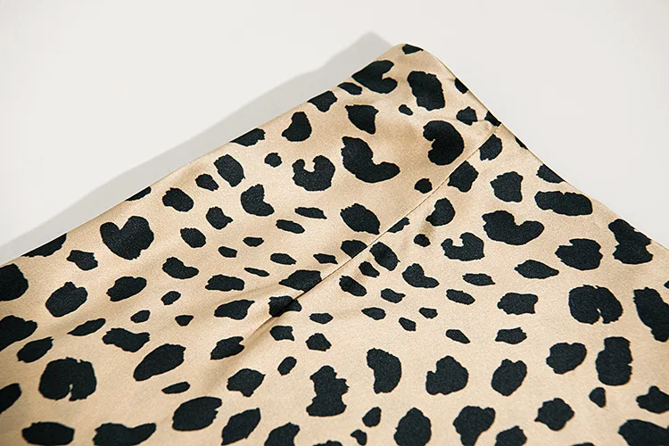 [Morihiro] 2019 новая весенняя и летняя ретро модная универсальная атласная юбка трапециевидной формы с рисунком леопарда Женская 3016