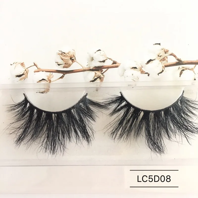 LC5D08 5D норковые ресницы 6 пар/лот поставляются с бесплатной мраморной коробкой для ресниц пушистые ресницы - Цвет: LC5D08