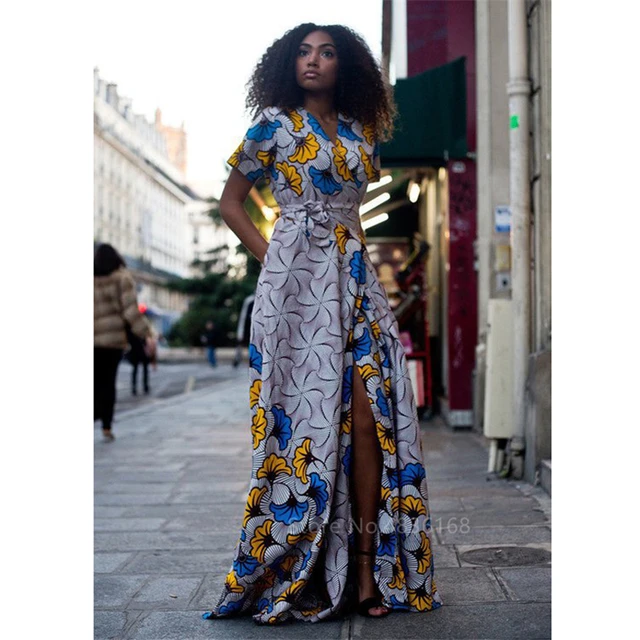Benga V-Neck Maxi African Gown - Image 3