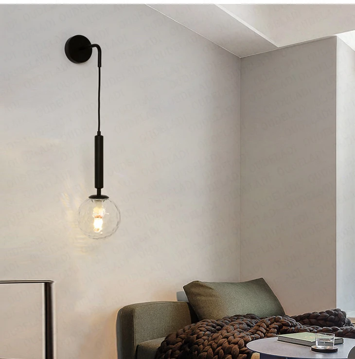 Moderna de Luxo Bola de Vidro Suspensas para Sala de Jantar Iluminação de Decoração Luminária Pendente Ouro Abajur Luzes Quarto 5 de sala de jantar, quarto e quarto.
