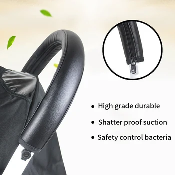 

Baby Stroller Handle Cover Pram Handle PU Leather Pushchair Stroller Armrest Protective Covers For Armrest Stroller Accessories