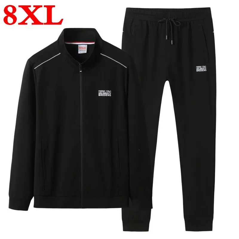 Новый мужской спортивный комплект размера плюс 8XL 7XL брендовая мужская