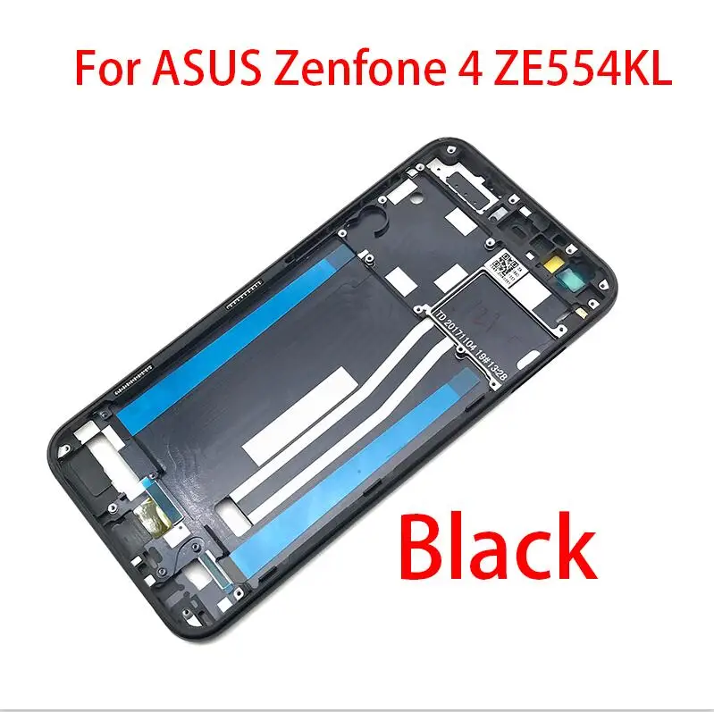 Новая передняя ЖК-рамка панель для ASUS Zenfone 4 ZE554KL запасные части - Цвет: Черный