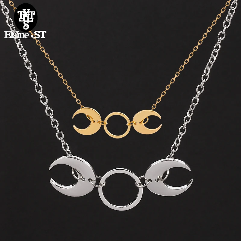 Wholesale Round Moon Choker Ketting Crescent Hanger Witchy Minimalistische Eenvoudige Maan chain Wiccan Sieraden Pagan Gift | Украшения и