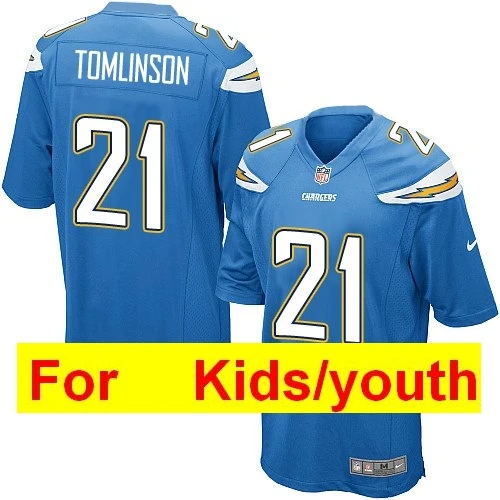 Молодежная футбольная форма в Лос-анжелесском стиле Joey Bosa LaDainian Tomlinson Philip Rocks Keenan Allen Melvin Gordon - Цвет: Зеленый