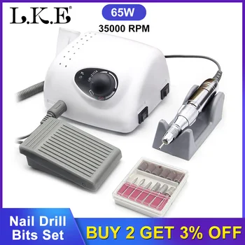 

High-grade Strong 210 65W 35000RPM 105L Handle Electric Nail Drill Machine Model Professional Nail Grinding Manicure Pedicure