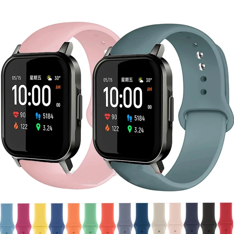 

20mm Soft Silicone Band For Xiaomi Haylou LS02 Smart Watch Sport bracelet for Amazfit Bip Lite S U GTS 2 Wrist Strap Correa Belt