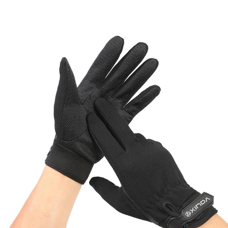 Black 1 Pair Mountaineering Climbing Glove Full Finger Non-slip tactical Gloves for Outdoor Climbing Hiking Riding - Цвет: Black