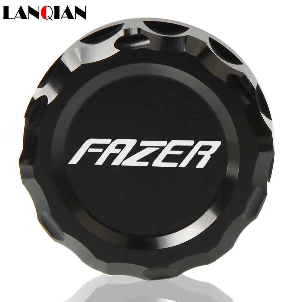 Для Yamaha FAZER FZ1 FZ6 FAZER FAZER600 2001 2002 2003 2004 05- Мотоцикл с ЧПУ Алюминиевая Задняя Тормозная жидкость Крышка Резервуара - Цвет: Черный