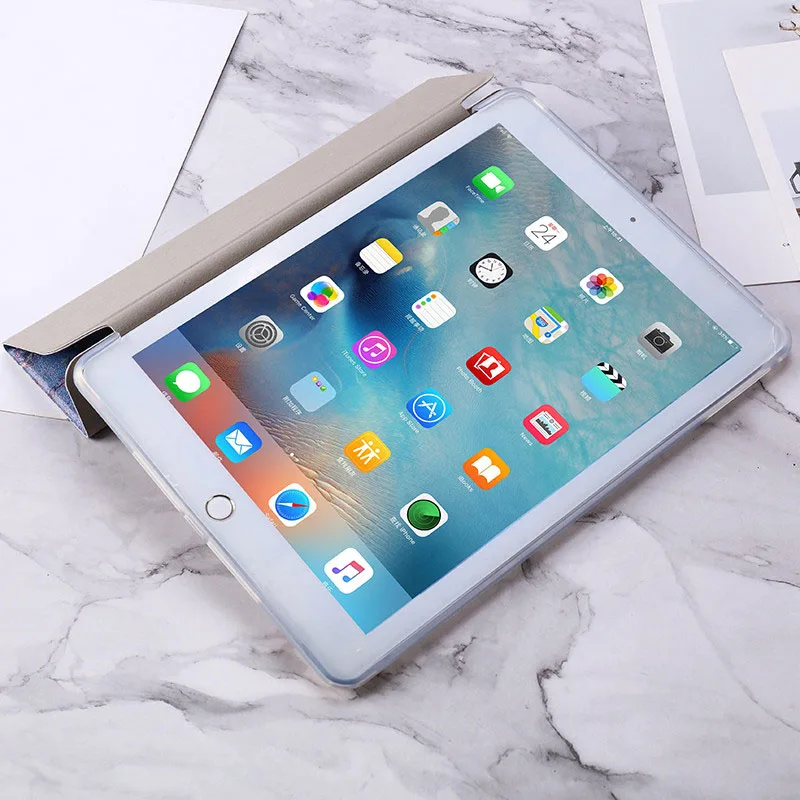 Магнитный флип чехол из искусственной кожи с мраморным узором для iPad 2 3 4 функцией