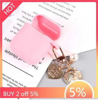 

For AirPods Pro 4 Case luxury Pearl conch shell keychain Silicone Case coque for Air Pods Pro4 Earbuds Protect Cover Capa