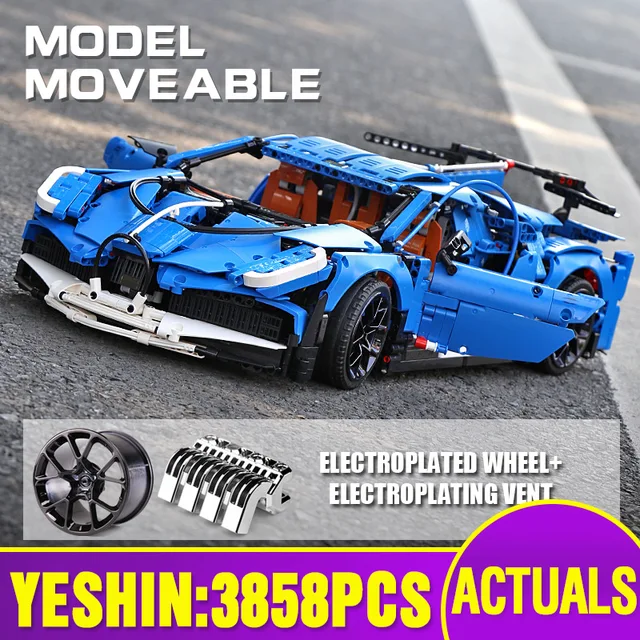 US $136.00 DHL 20086 Technic Car Compatible With Lepining 42083 Blue Speed Racing Car Model Kids Christmas Toy