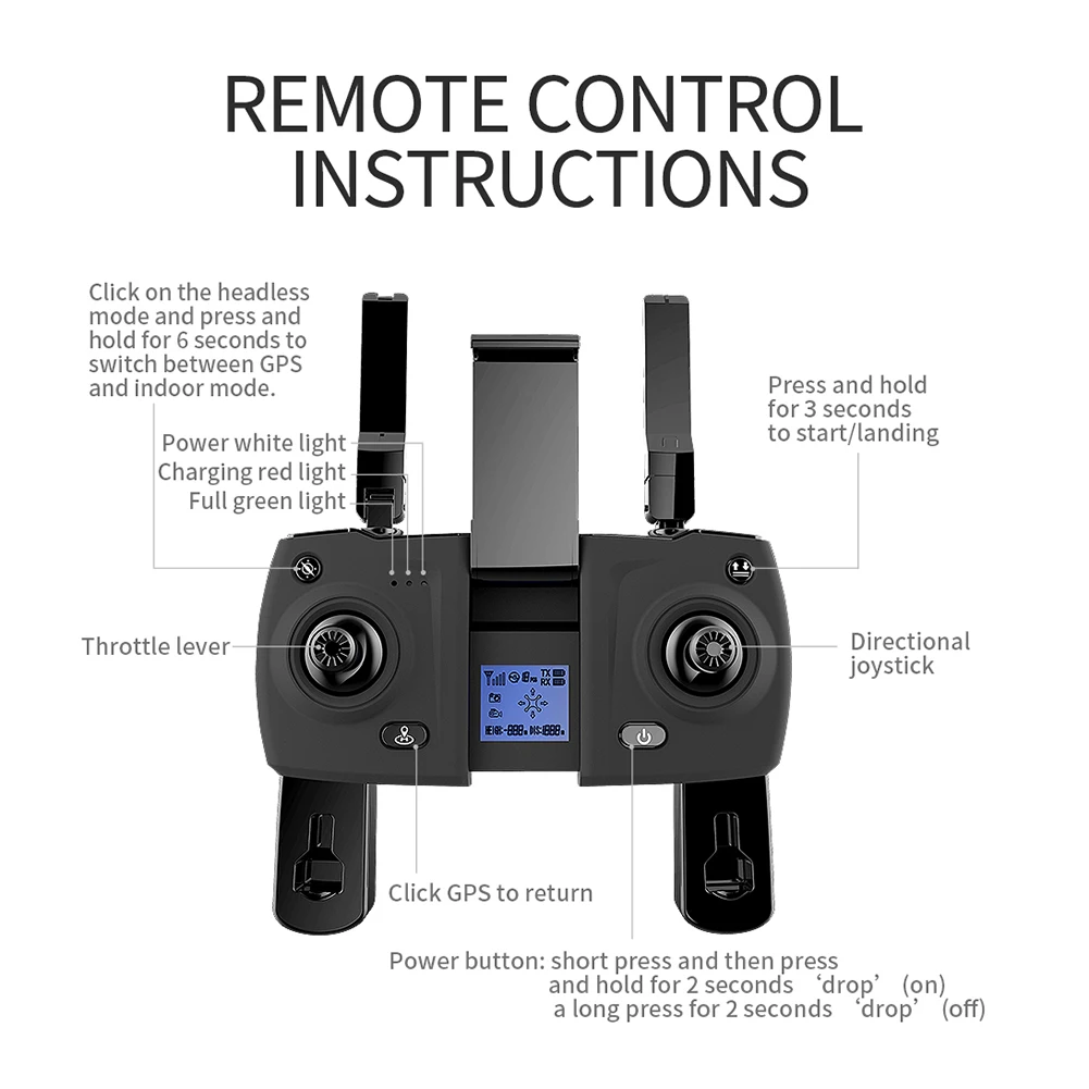 Складной Дрон gps FPV радиоуправляемая беспилотная камера 1080P HD WiFi видео авто возврат Квадрокоптер Дрон 4 k, 1-1,2 км Расстояние управления, 27 мин полета