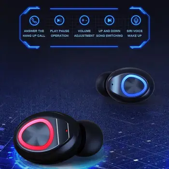 

V10 TWS Bluetooth 5.0 Wireless Earphones LED Digital Display Charging Bin Button Stereo Mini Invisible Sports Headset