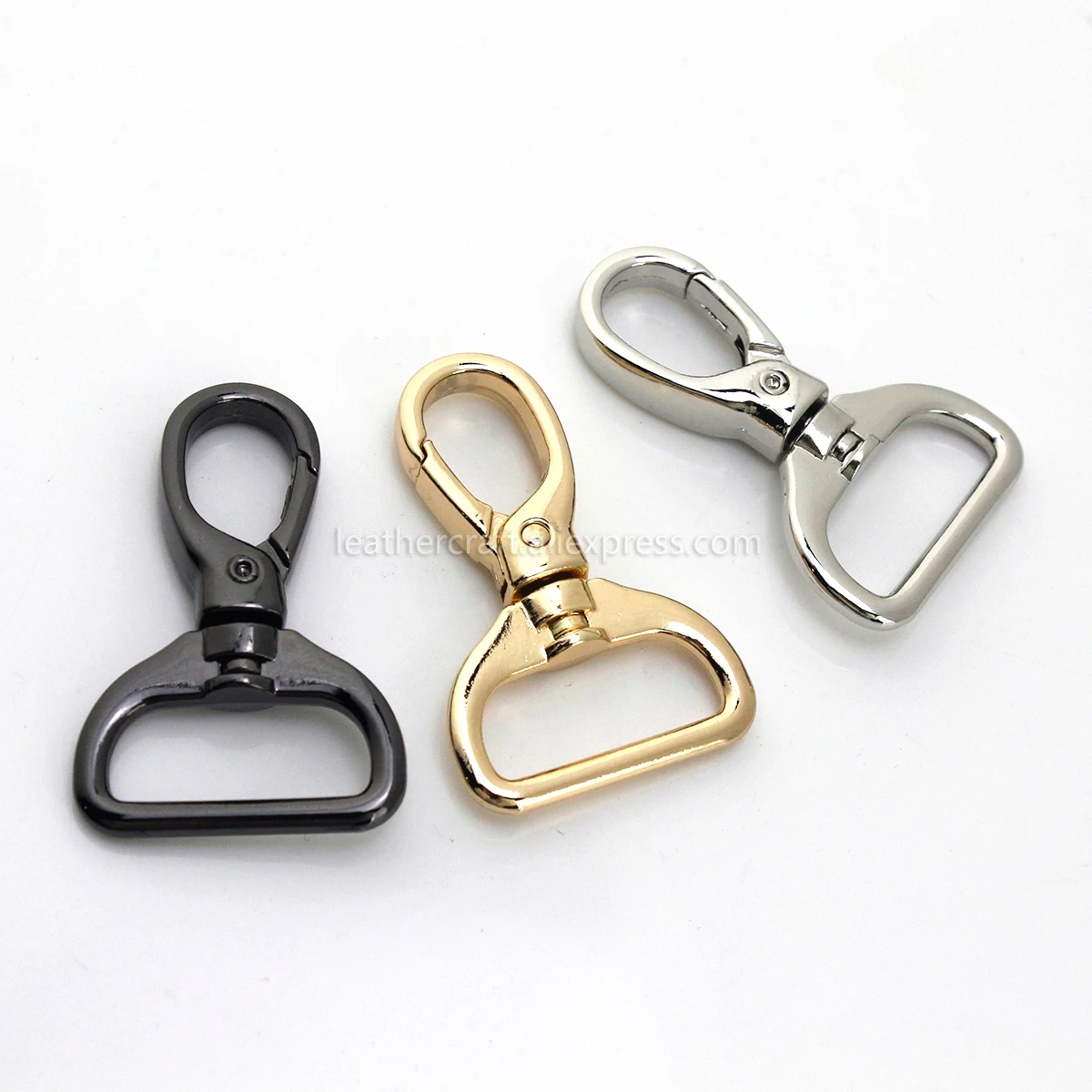 Metal 4 Sizes Snap Hook Trigger Lobster Clasps Clips Flat Bottom Spring Gate Leather Craft Pet Leash Bag Strap Belt Webbing 1pcs