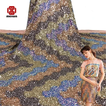 

New design 2020 luxury Latest sequins beads tecnologia fabric Top grade wedding gown dress quality lace fabric off embroidery