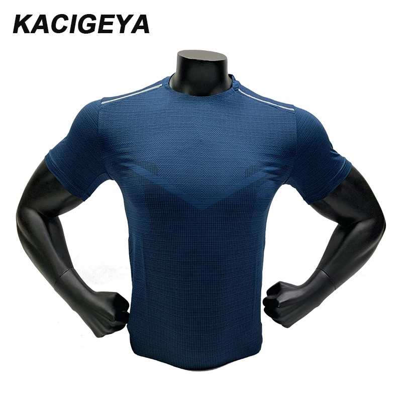 T Shirt Fitness Men Running Sport Workout Jersey Quick Dry 3D Shirt Men Compression Short Sleeve Training Bodybuilding Tee