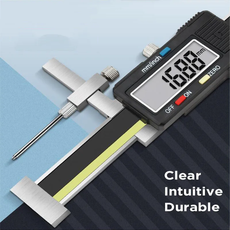 ЖК-цифровой DisplaySurface Difference Gauge 0-10 мм штангенциркуль двойной системы высокий и низкий суппорт раздел разница линейка