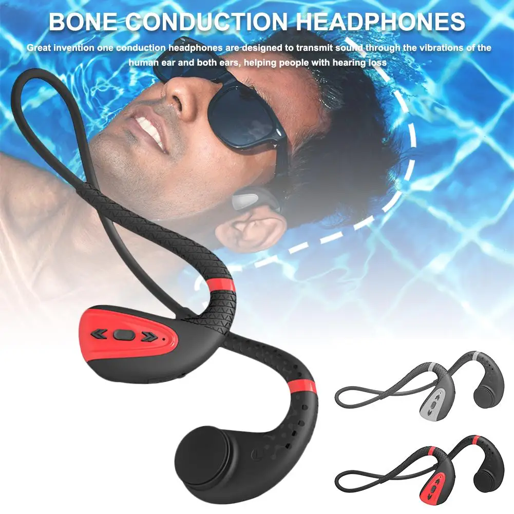 

Bluetooth 5.0 Bone Conduction Headset Stereo IPX8 Waterproof Sports Swimming Running Earphone Wireless Headphones