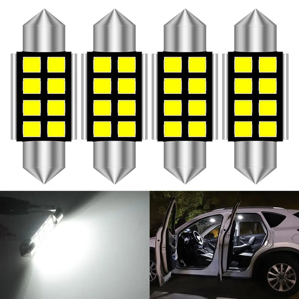 

4pcs C5W 36mm 41mm LED CANBUS Bulb Festoon Car Interior Lights Dome Reading Lamp For Ford focus 3 MK2 Fusion Escape Expedition
