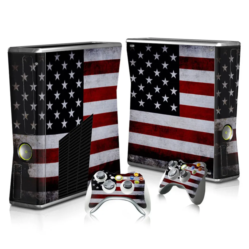 Чехол наклейка для Microsoft Xbox 360 Slim Decal Skin Console и 2 наклейки|cover sticker|cover for microsoftcover |