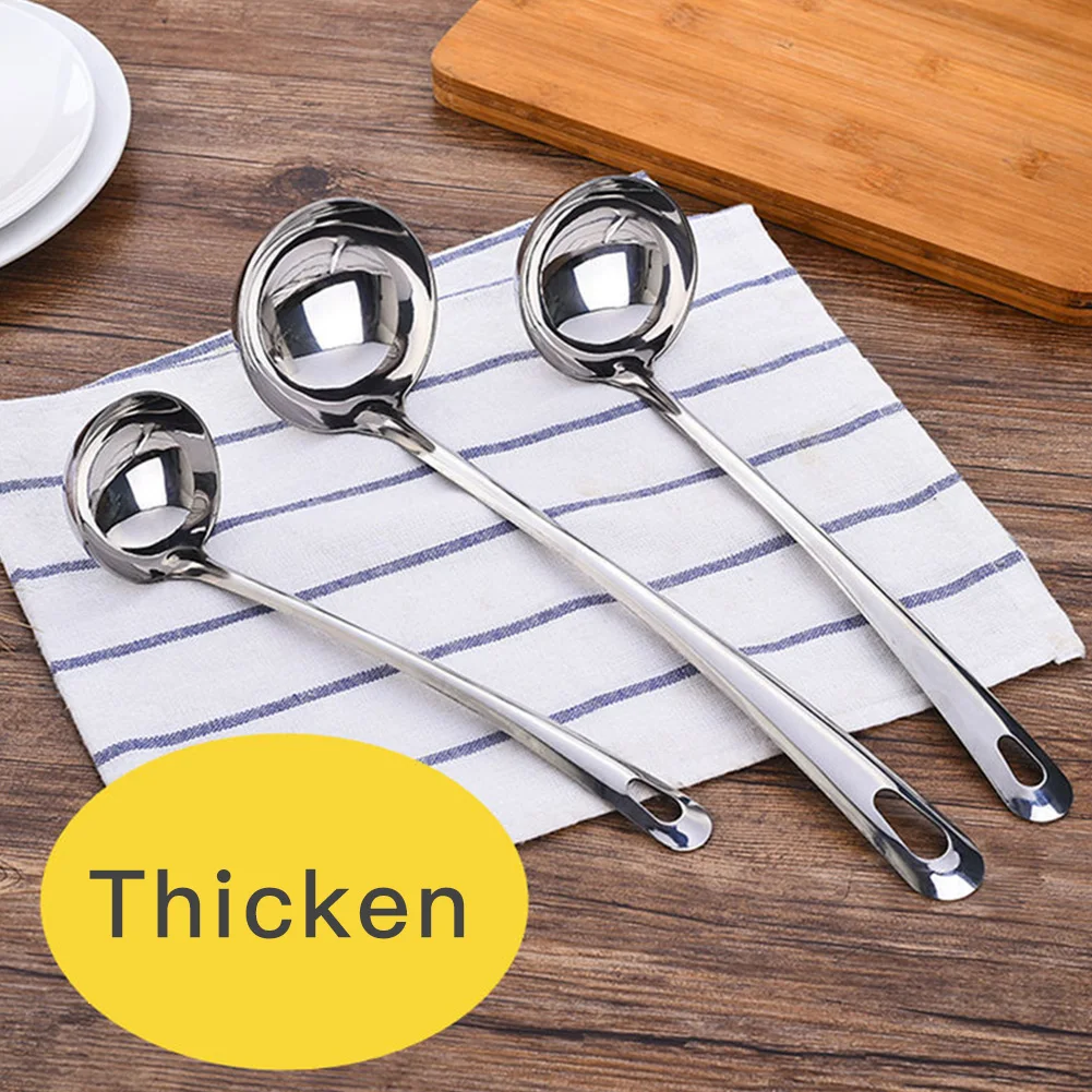 304 ложки из нержавеющей стали с длинной термостойкой ручкой суповые столовые
