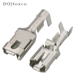 20/50/100/200 Pcs 6.3MM Series Automotive Plug Spring 927854-6 Pluggable Cold-Pressed Wiring Terminal DJ624-D6.3B